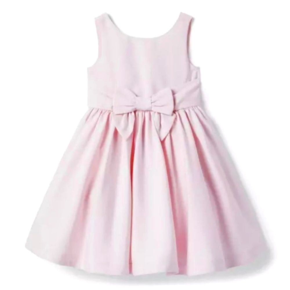 Janie and Jack girl's The Satin Gala Dress pink color Baby girls size 18-24M EUC